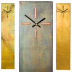 Rectangular Wall Clock with Four Bar Dial
