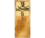 Marbled Gold Mantel Clock with Square Dial