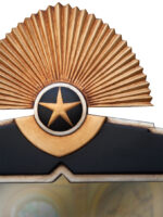 Art Deco Wall Mirror with Fluted Crest - Image 3