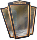 Large Art Deco Triptych Mirror -straight edged - Image 2