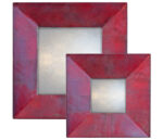 Burgundy Blue Swept Mirrors
