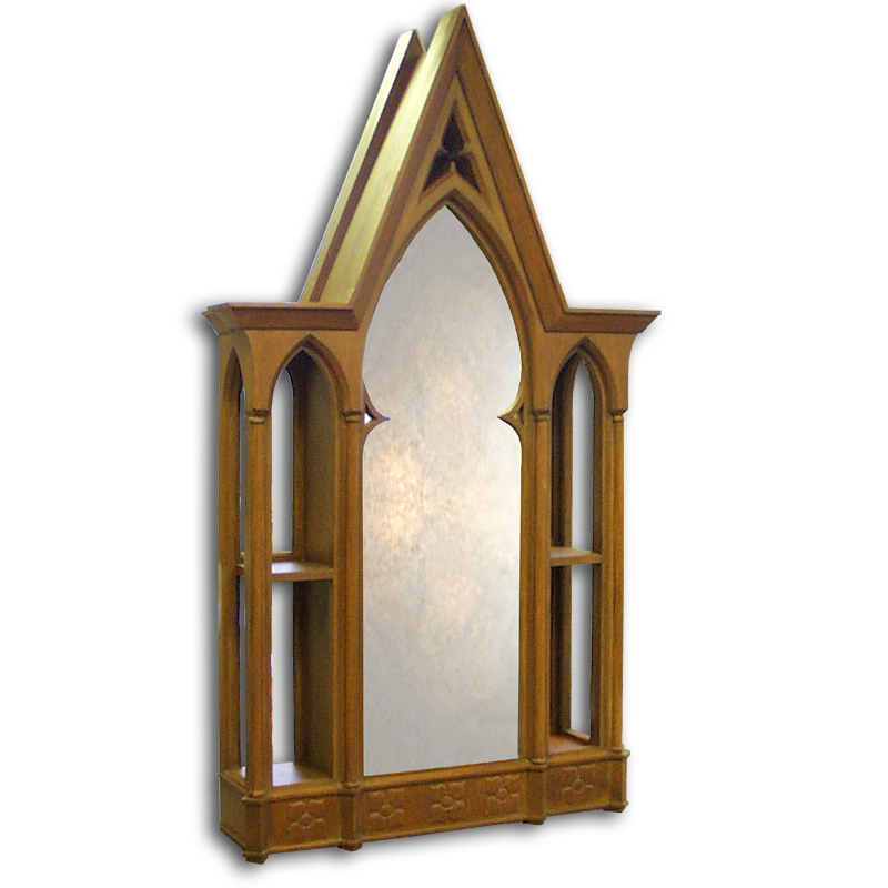 cabinet-big-ben-wood-master-copy.jpg Gothic Wall Cabinet - Image 1