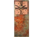 Crimson Red Mantle with Blue Marbling & Square Dial