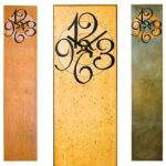 Rectangular Wall Clocks with etched Arab dial