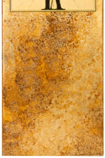 Marbled Gold Mantel Clock with Square Dial - Image 3