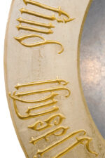 Round Gothic Mirror with Beauty Script - Image 3