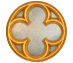 Gothic Quatrefoil Round Mirror