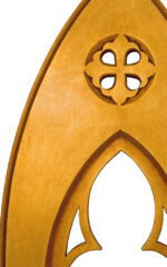 Ornate Gothic Arched Mirror - Image 3