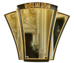Large Art Deco Triptych Mirror -curved edged