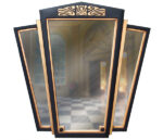 Large Art Deco Triptych Mirror -straight edged