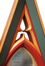 Gothic Triptych Overmantel Mirror - Image 3