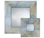 Metallic Blue Swept Mirrors