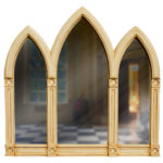 Ornate Arched Triptych Overmantle