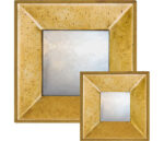 Pastel Gold Raked Profile Mirrors