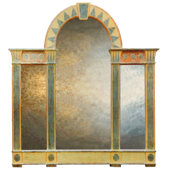 romanesque-triptych-mirror-thumbnail-shot-copy.jpg Romanesque Triptych Overmantel Mirror - Image 1