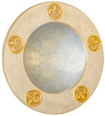 Round Gothic Mirror -with Fleur-de-Lis Roundel - Image 2