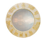 Round Gothic Mirror with Beauty Script